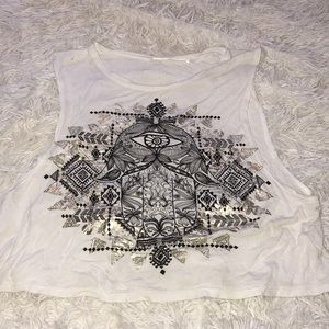 hamsa hand muscle crop tank